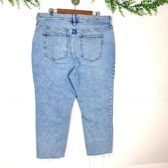 J. Crew Essential Straight Cropped Jeans Womens 35 Light Blue High Rise Raw Hem - Picture 10 of 16